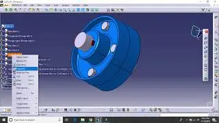 Flange coupling CATIA V5 Tutorial - Full Assembly