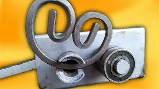 Easy Way To Bend Metal Bar Into A Circular Design | Metal Bar Bender