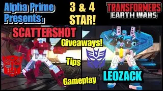 Scattershot & Leozack. 4 Star and 3 Star Gameplay, Tips and Giveways! Transformers: Earth Wars
