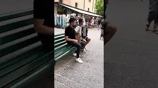 Volare by street performers in Sorento, Amalfi coast, Italy