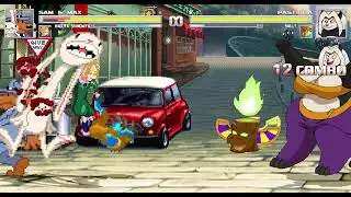 (M.U.G.E.N Request) Sam & Max & Kaguya Shinomiya vs Pastilla Skunk & Sally Acorn