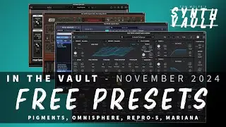 Free presets for Pigments, Omnisphere, U-he Repro-5 and Moog Mariana added to the Synth Vault!