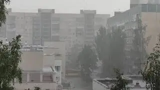 Ливень с грозой в Санкт Петербурге 28 07 2021