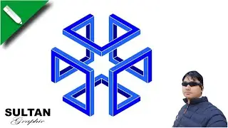 3D Geometric Logo Design in Coreldraw | Coreldraw tutorials | Sultan Graphic | #coreldraw