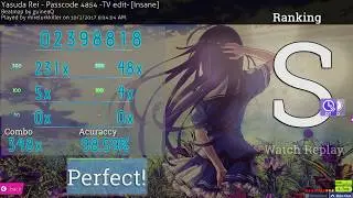 Osu! Passcode 4854 -TV edit- [Insane] +DT +HD Full Combo
