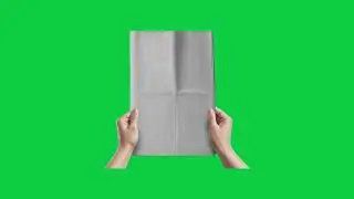 Man Holding Newspaper in Hand Animation | Green Screen
