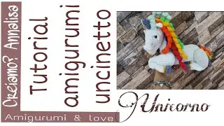 Unicorno grande seduto amigurumi crochet uncinetto unicorn licorne