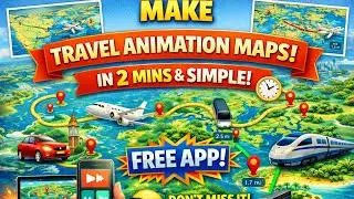 How to Create Travel Map Animation | Free App – 2 నిమిషాల్లో చేసుకోవచ్చు
