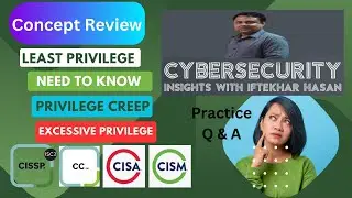 Concept Review & Understanding Least Privilege, Need To Know, Privilege Creep, Excessive privilege