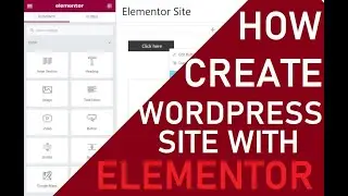 How to create a Website, a Page using Elementor on Wordpress