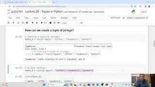 Mega Video | Lecture 29 | Tuples in Python