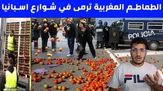 الطماطم المغربية ترمى في شوارع اسبانيا
