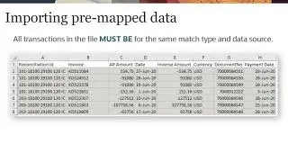 Importing Transactions for Matching and Running Auto-Matching