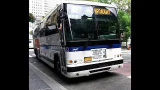 NYCT Regional Bus: Prevost Car X3-45 2447 X27 Express Bus Ride via Brooklyn-Battery Tunnel/Gowanus