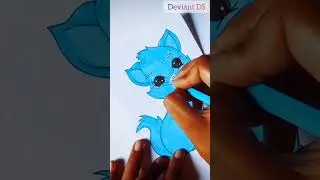 Cute Cat Drawing 💙💙|How to draw cute cat #shorts #trendingshorts