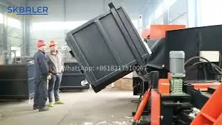 SKBALER Automatic Scrap Baler with bin tipper- Maximize Bale Density, Minimize Labor Cost.
