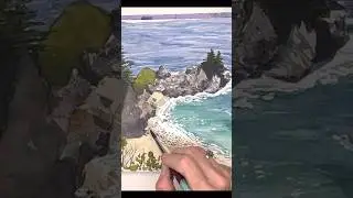 Watercolor Coastal Painting- Big Sur #watercolor