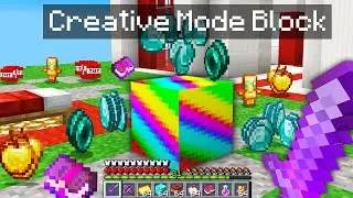 Minecraft Bedwars but I added a Creative Mode Block...