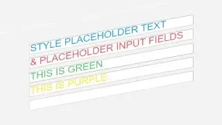 How to Style HTML Input Placeholder Text Using CSS