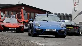McLaren P1 vs Porsche Cayman GTS over 1 lap of Blyton Park