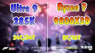 Ryzen 7 9800X3D & intel Ultra 9 285K Test Game