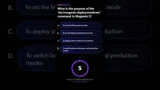 What is the purpose of the bin magento deploy mode set command in Magento 2