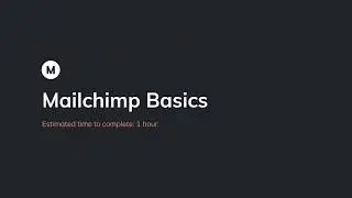 Mailchimp Basics - Intro