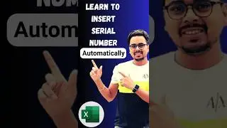 Auto Apply Serial number in Excel  #excelworld #exceltech #shorts shor