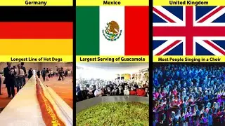 Human World Records Form Different Countries