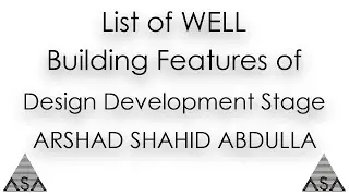 List of WELL Building Feature Design Development Stage | ASA
