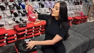 Ashley Unboxes Pleaser DELIGHT-613 Red Strappy 6 Inch High Heel Platform Shoes.