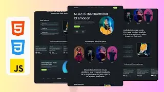 Responsive Music Website Using HTML , CSS & JavaScript