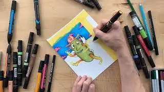 TimeLapse Drawing Video, 1 hour drawing in 2 minutes