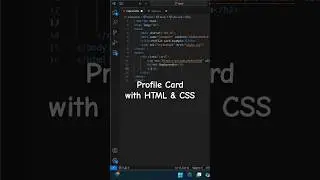 Profile Card with HTML & CSS | Beginner Web Dev Tutorial 