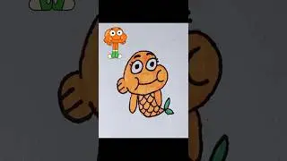 Draw Mermaid Darwin Watterson | The Amazing World of Gumball 647 #easydrawing