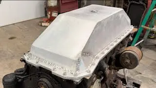 Custom Aluminum Oil Pan Build for Cummins Diesel  Center Sump with Baffles and Trap Doors