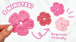 how to crochet a simple flower | no magic ring 🌸 easy crochet tutorial for BEGINNERS