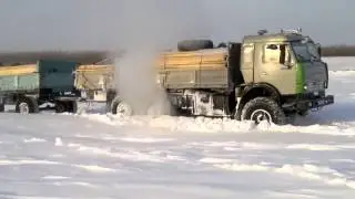 Камаз в Якутии по сугробам 50