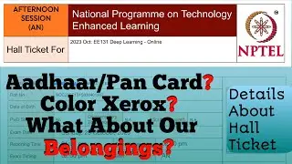 एनपीटीईएल परीक्षा के लिए अभ्यर्थियों के लिए सामान्य निर्देश विस्तृत रूप से @nptel पर उपलब्ध हैं