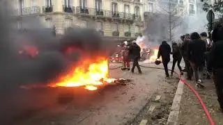 Paris, the capital of France, is burning