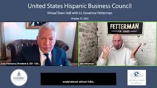 USHBC Town hall - Lt. Governor Fetterman | October 27, 2022