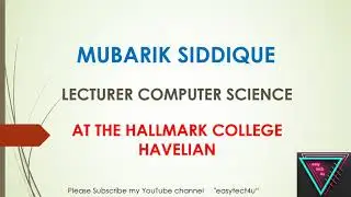 Secondary Storage Management || Lecture No 21 || 2nd Year || Mubarik Siddique || easytech4u