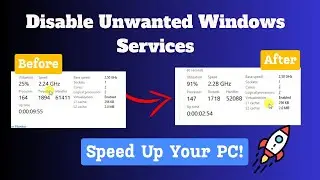 Disabling 20 Unnecessary Windows Services for Less CPU and RAM Usage in Windows 10 @TechWhizAjith