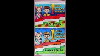 Menggambar Poster Sumpah Pemuda || Poster Sumpah Pemuda #shorts