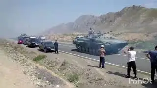 Қирғиз - Тожик можароси. Танклар харакатланмокда