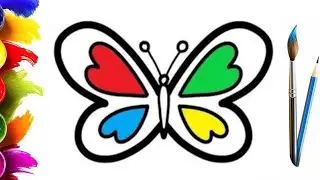 How to Draw Butterfly for Children / Easy Drawing Step by Step
