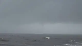 Hurricane Helene High Surf and Waterspout in Carrabelle, FL