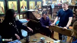 Русский путешественник Фёдор Конюхов и поэт Василий Попов