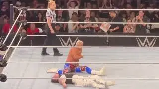 Rhea Ripley fireman’s carries Dominik after match at WWE Supershow!
