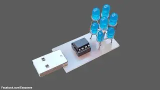 AtTiny85 LED Cube  2x2x2 | PCB + Schematic